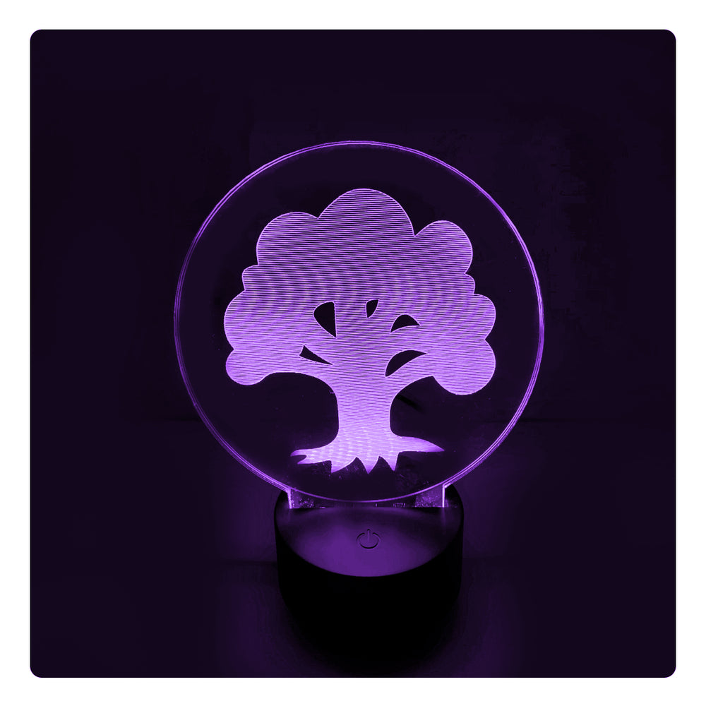 Lámpara Led MTG Símbolo Verde Base Negra con Aplicación