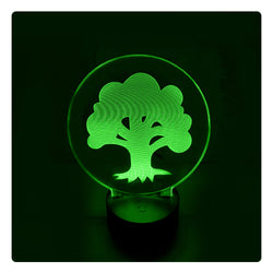 Lámpara Led MTG Símbolo Verde Base Negra con Aplicación