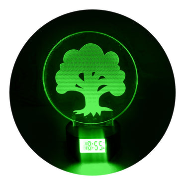 Lámpara Led MTG Símbolo Verde Base Reloj con Alarma