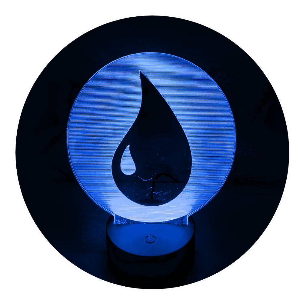 Lámpara Led MTG Símbolo Azul I Base Negra