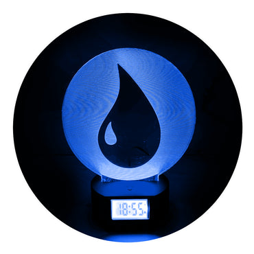 Lámpara Led MTG Símbolo Azul I Base Reloj con Alarma