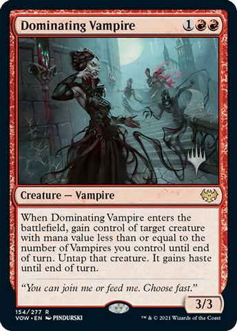 Dominating Vampire (Promo Pack) [Innistrad: Crimson Vow Promos] 