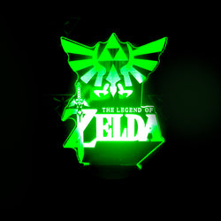 Lámpara The Legend of Zelda Base Negra con Aplicación