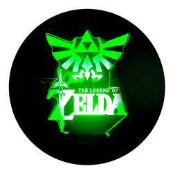 Lámpara The Legend of Zelda Base Negra con Aplicación