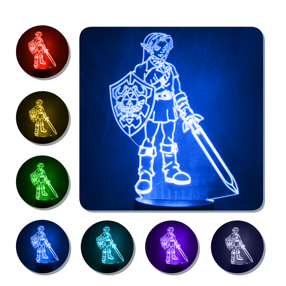 Lámpara Link Legend Of Zelda Base Negra con Aplicación