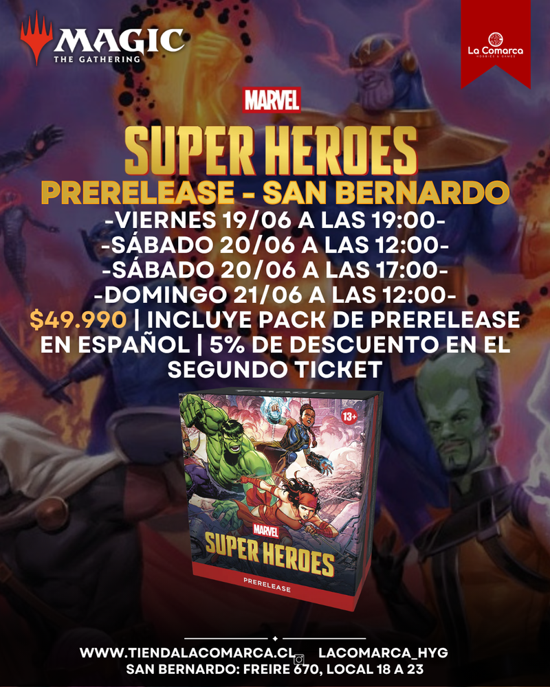 Pre-Release MTG Marvel Super Heroes [San Bernardo]