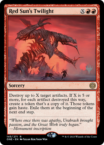 Red Sun's Twilight (Promo Pack) [Phyrexia: All Will Be One Promos] 