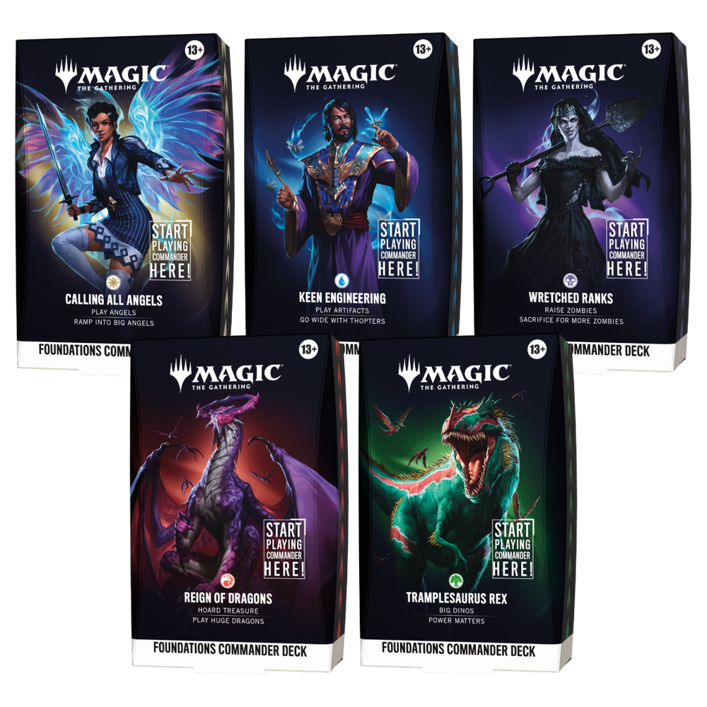[PREVENTA] MTG: Foundations Starter Commander Deck Display  [5 mazos]