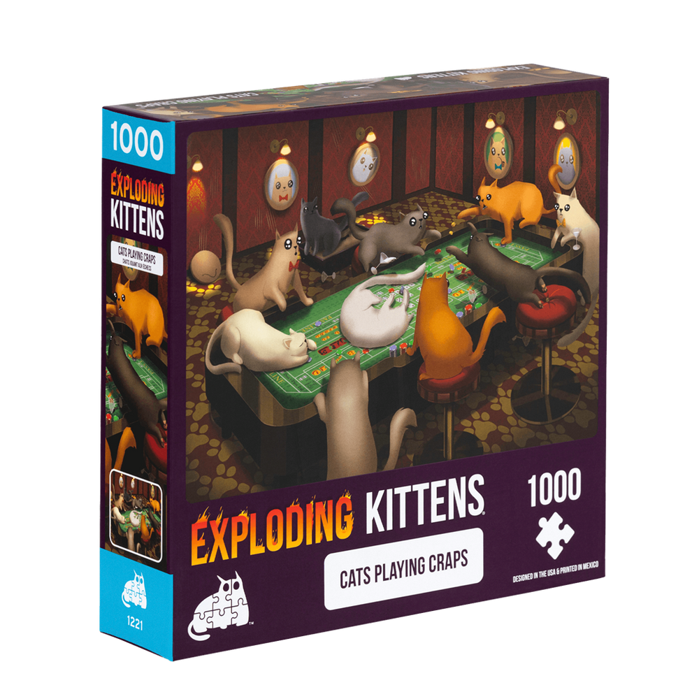 Puzzle Exploding Kittens 1000 piezas: Cats Playing Craps