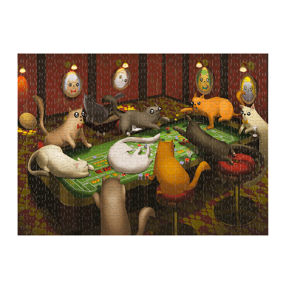 Puzzle Exploding Kittens 1000 piezas: Cats Playing Craps