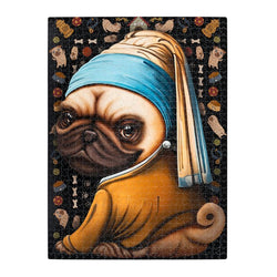Puzzle Exploding Kittens 1000 piezas: Pug with a Pearl Earring