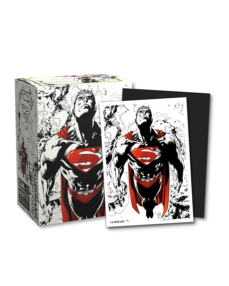 Dragon Shield Sleeves: Standard DUAL- Matte 'Superman Core' Red/White (100 ct.)
