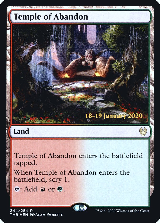 Temple of Abandon [Theros Beyond Death Prerelease Promos] 