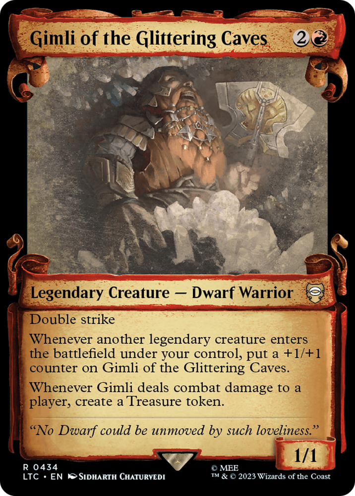 Gimli of the Glittering Caves [The Lord of the Rings: Tales of Middle-Earth Commander Showcase Scrolls] 